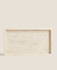 Wabi-Sabi Style Yellow Travertine Tray, Rectangular Beige Marble Stone Tray, Bathroom Ornament, Wholesale, 30x20x3cm 2