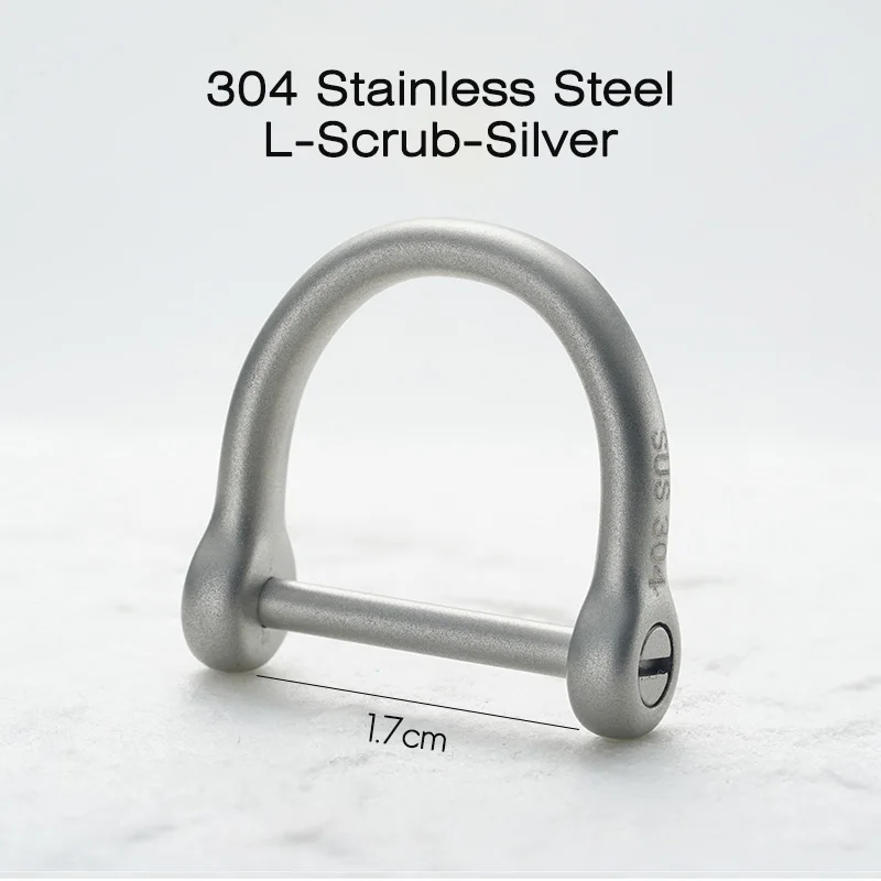Black Titanium D Buckle Keychain with Horseshoe Design – Premium EDC Accessory