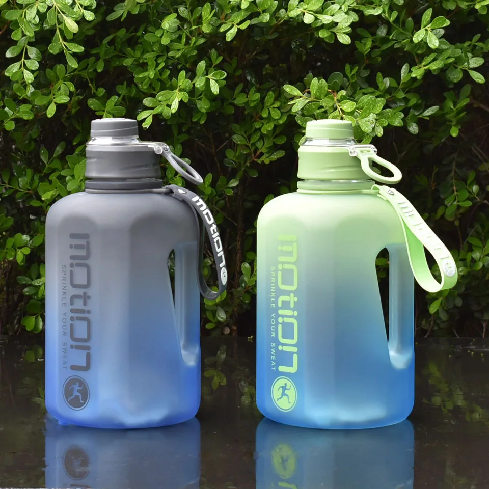 2000ml Fitness Water Bottle Large Capacity Gym Sports Bottle for Travel  (Green) 