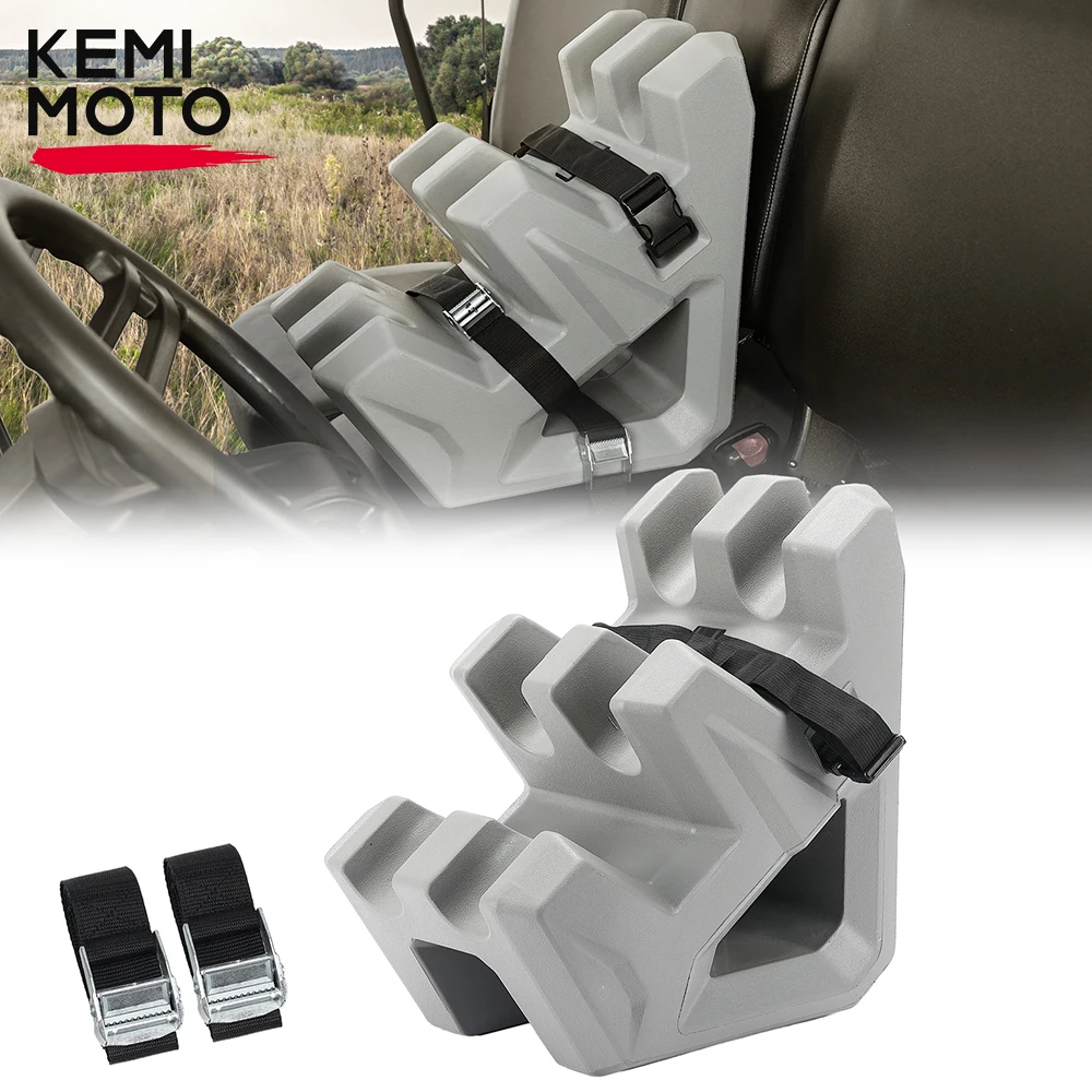 KEMIMOTO UTV Gun Holder Rack Anti-Scratch Shock Resistant Mount Bracket Compatible with Polaris Ranger For Can-Am Defender defender shock gm 110l