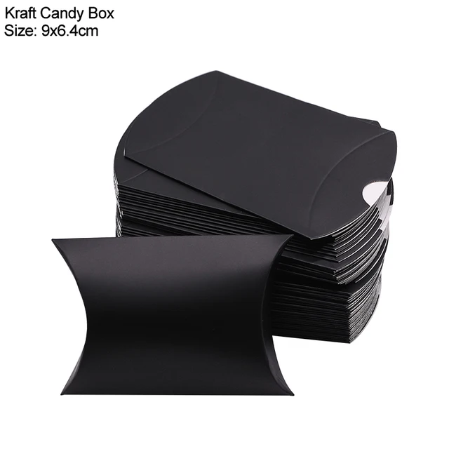 10/20/30Pcs Pillow Candy Box Kraft Paper Christmas Gift Packaging Boxes Candy Bags Wedding Favors Birthday Party Decorations Style4