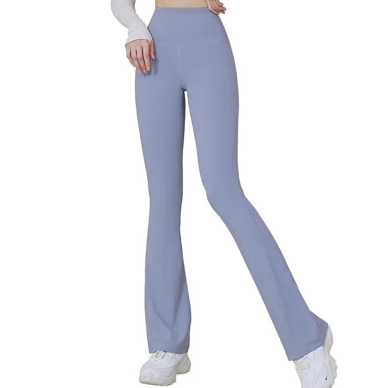 Relaxed Yoga Flare Pants Women's Sports Tights High Waist Fitness Training Nylon High Elastic Yoga Pants Seamless Leggings