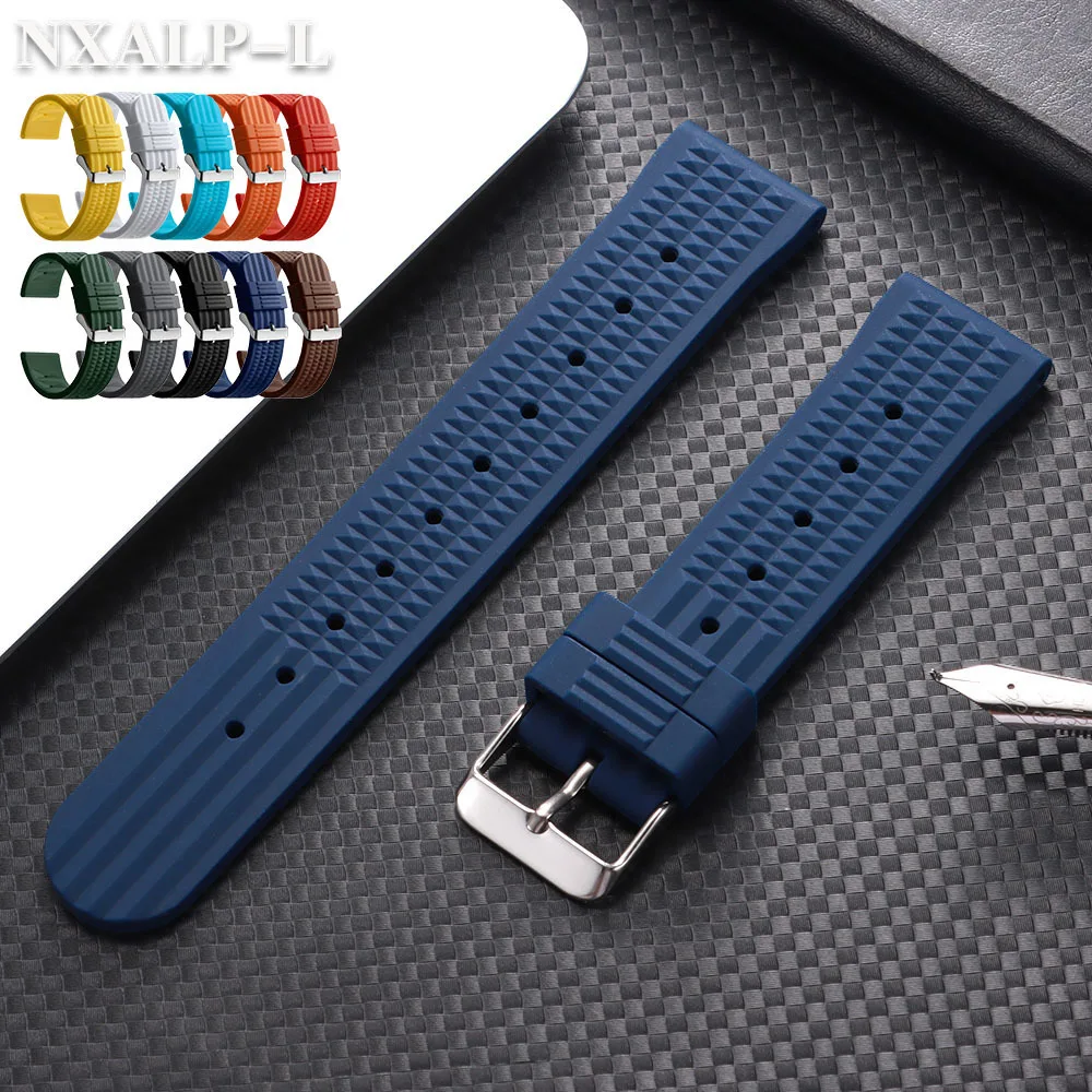 Deluxe Waterproof Silicone Waffle Watch Band - Soft & Stylish Replacement Strap