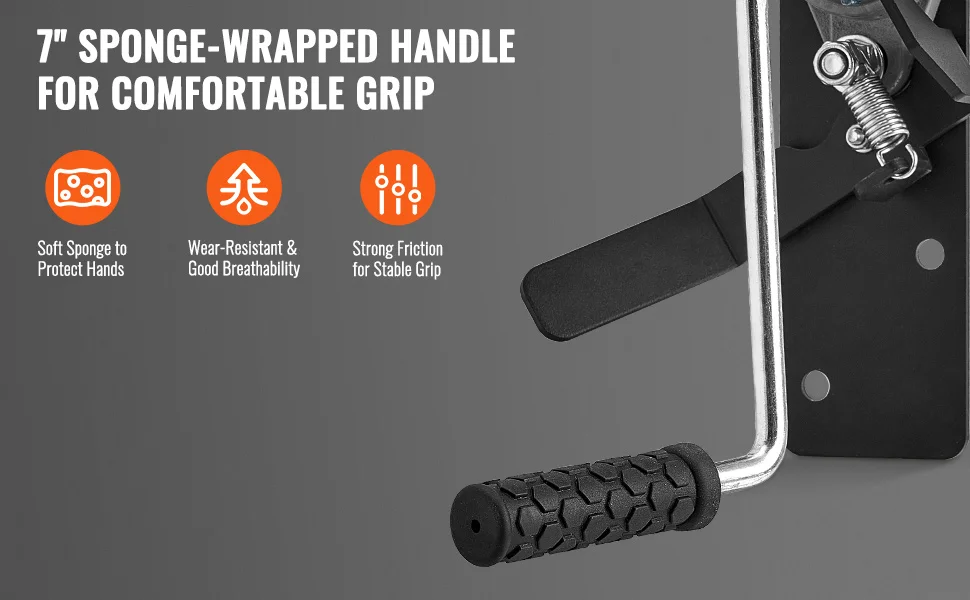 SucceBuy Hand Crank Tarp Roller Kit Manual Cab Level Tarp Roller with7"Sponge-Wrapped Handle for Trucks Trailers (No Tarp)