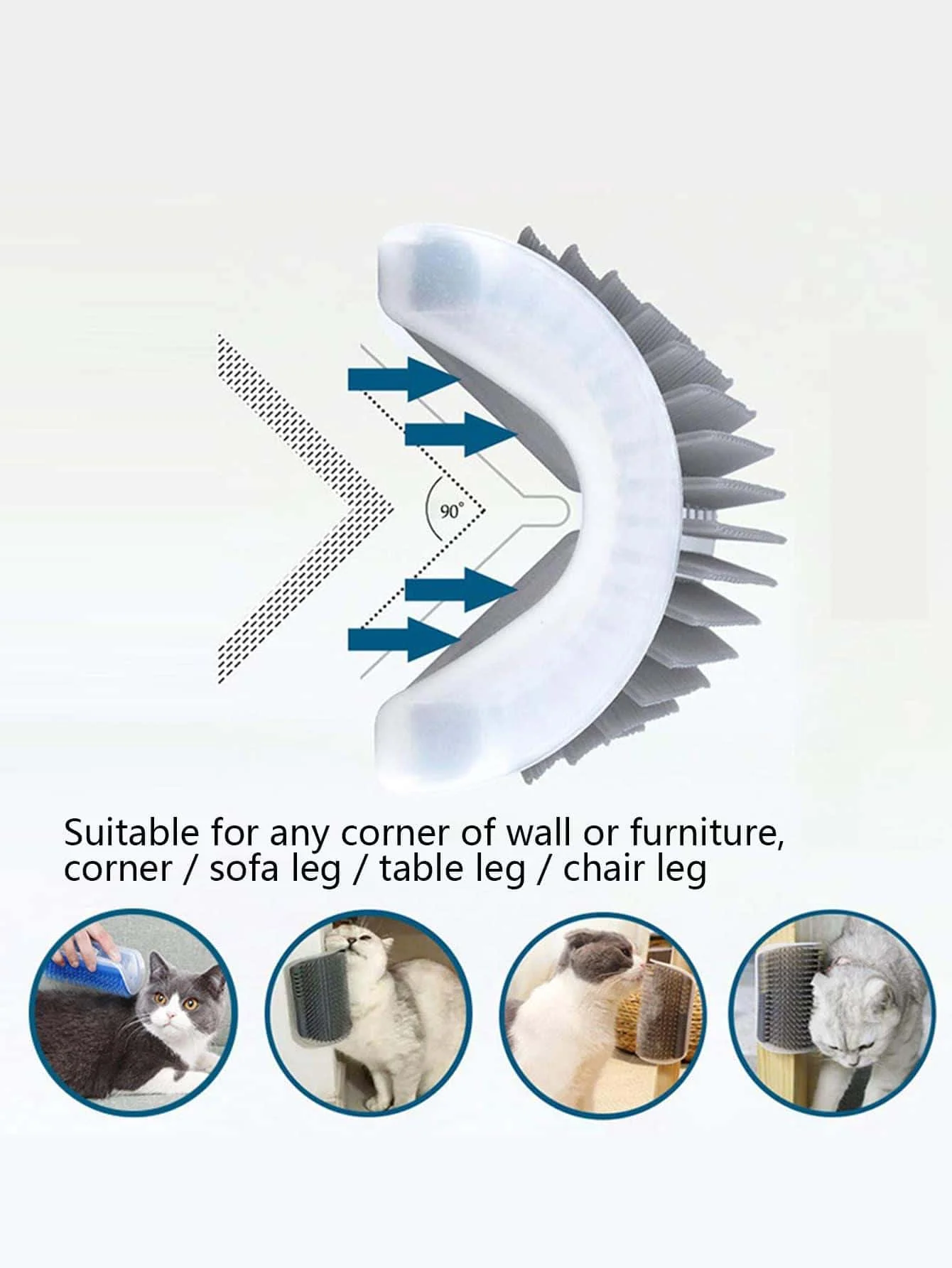 1pc-Roller cat scratching device for hair removal and massage