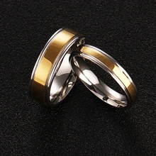 Fashion Simple 316L Titanium Steel Rings for Men and Women Stainless Steel Couple Rings Wedding Engagement Rings Jewelry Gifts tanie i dobre opinie CN (pochodzenie) Tytanu MIŁOŚNICY Metal Klasyczny Zestawy ślubne Miłośnicy Zgodna ze wszystkimi Poprawiające nastrój