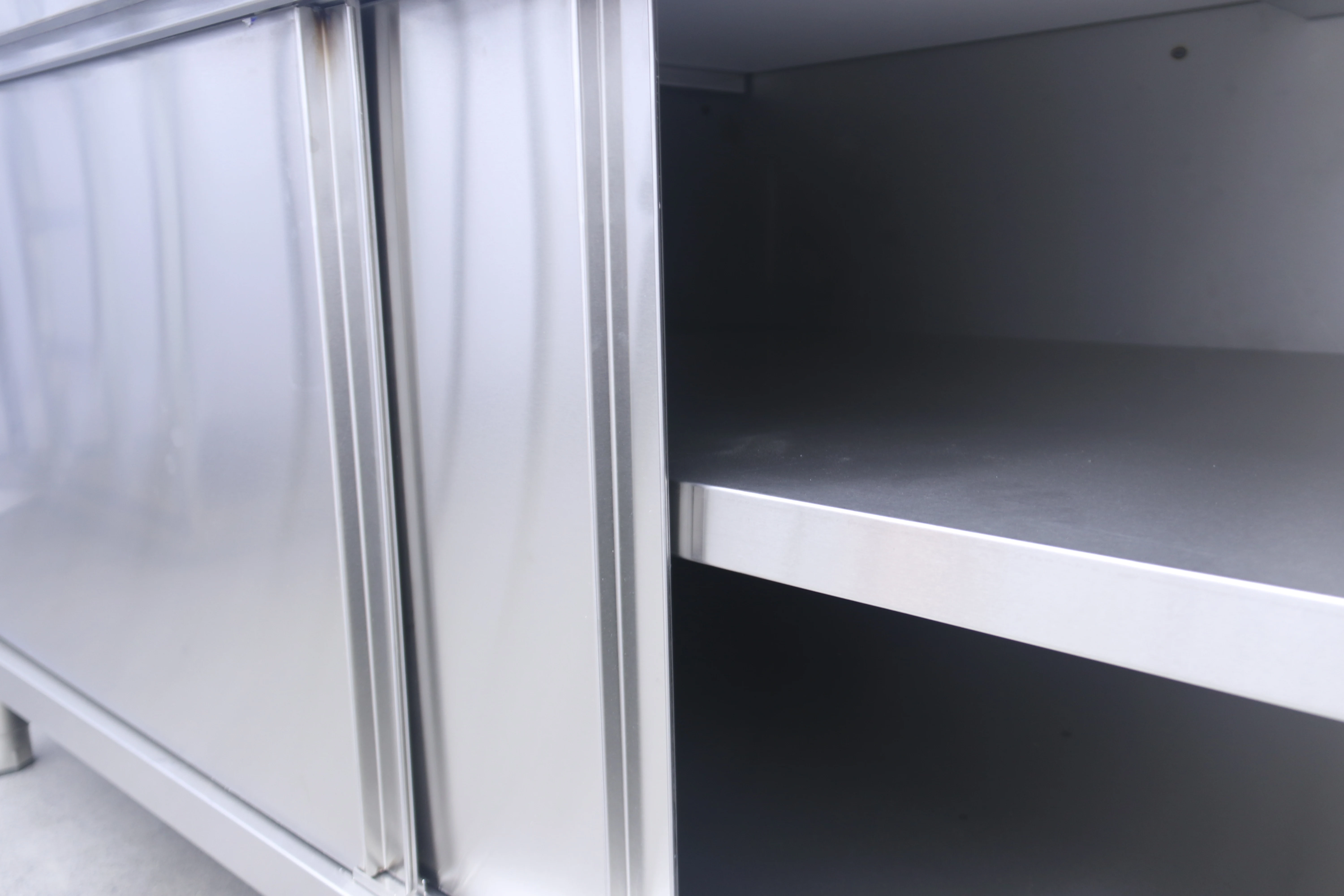 Luxury Commercial Kitchen Work Table Stainless Steel Cabinet for Restaurant Hotel or Home Use Square Shape Storage Solution