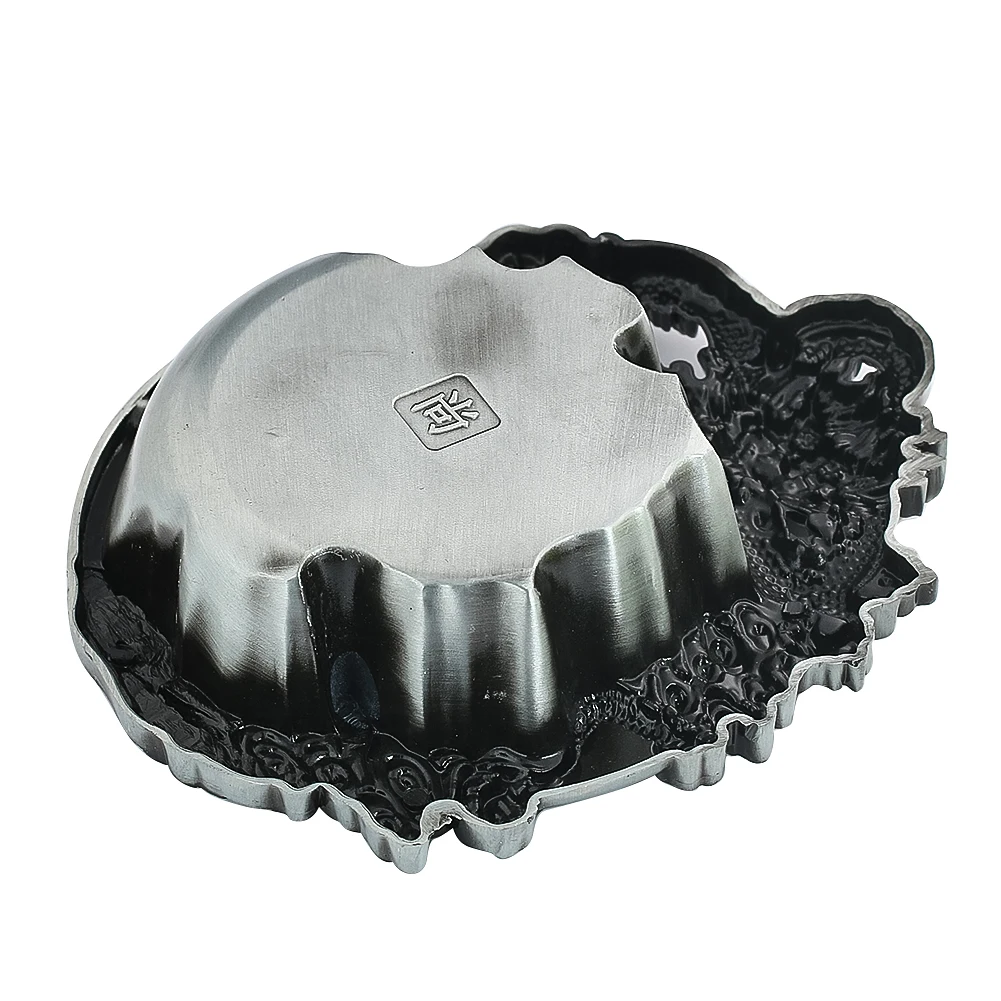 Cenicero Decorativo De Metal Con Diseño De Dragón, Contenedor Para Sala