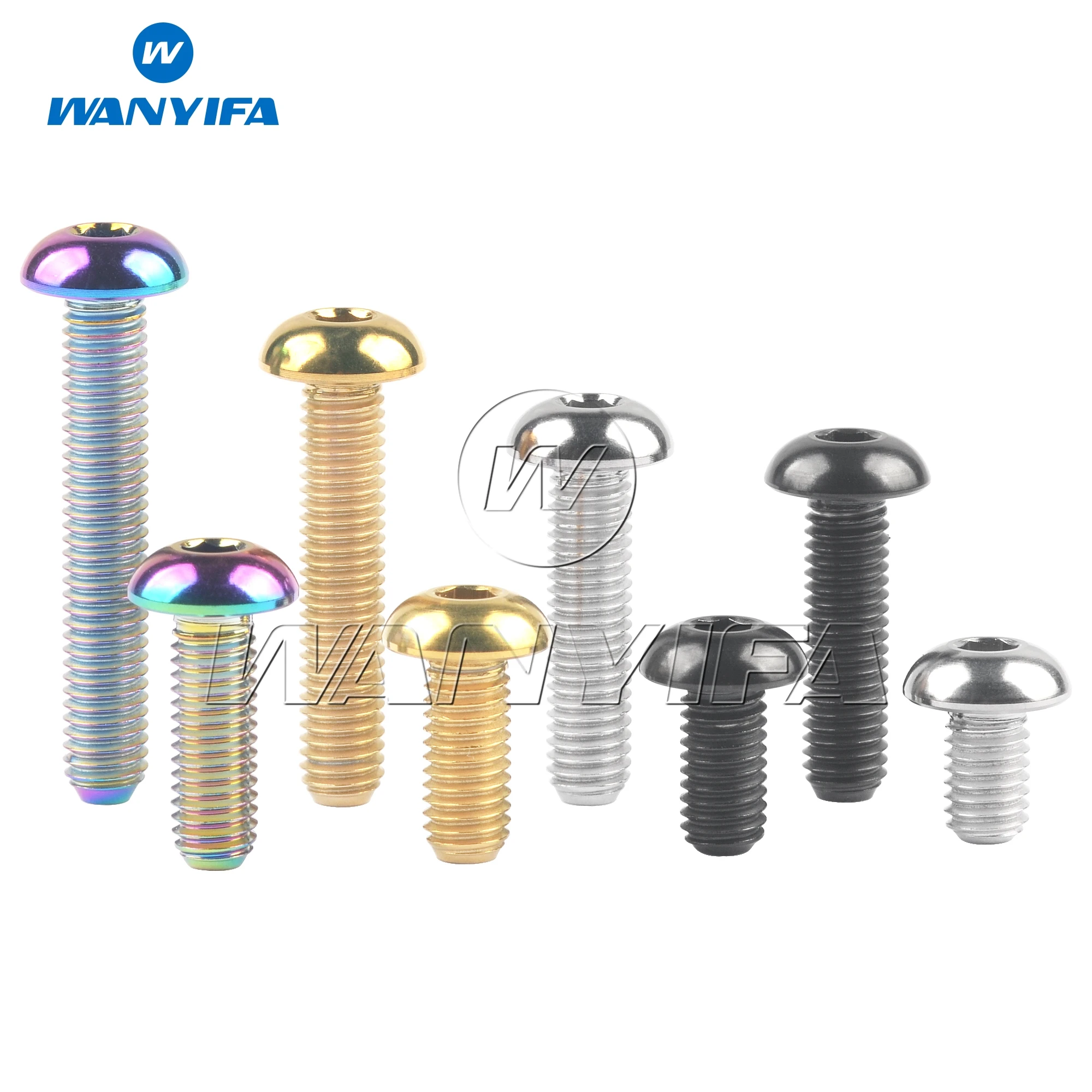 Titanium Bolts Hexagon Socket Screw Wanyifa Titanium Ti Bolt M5x8/10/12/15/18/20/25/30mm For Bicycle Bottle Cage