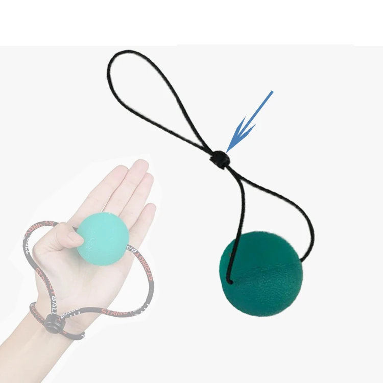 Round Shape TPE Wrist Ball Therapy Hand Massage Exercise Finger Exercise Ball Hand Grip Stress Relief with String