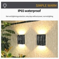 1-6 pièces solaire haut et bas spots extérieur rue applique murale lampe solaire alimenté lumière du soleil étanche lampe solaire décor de jardin 6