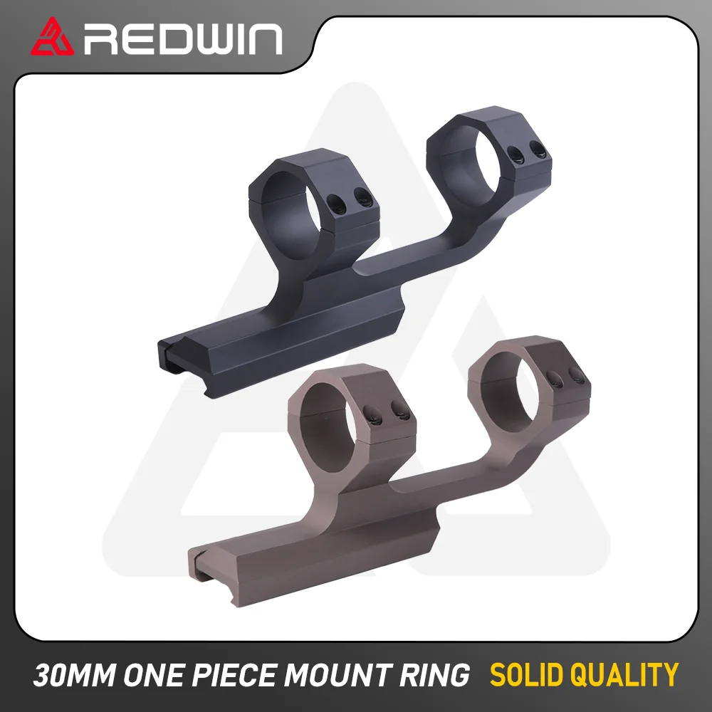 

Red Win 30mm High Profile One Piece 0 MOA Mount Rings Fit Picatinny Rail Max 65mm Scope Objective Lens For .223 .308 .338 Cal.