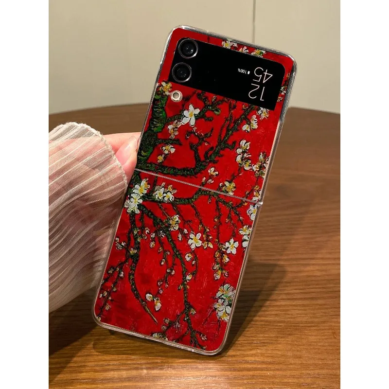 Van Gogh Floral Oil Painting Shockproof Folding Phone Case