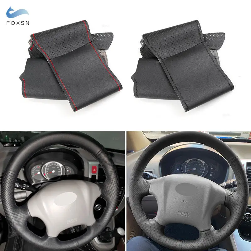 

Hand Braid Car-styling Inner Steering Wheel Cover Leather Trim For Hyundai Tucson 2006 2007 2008 2009 2010 2011 2012 2013 2014