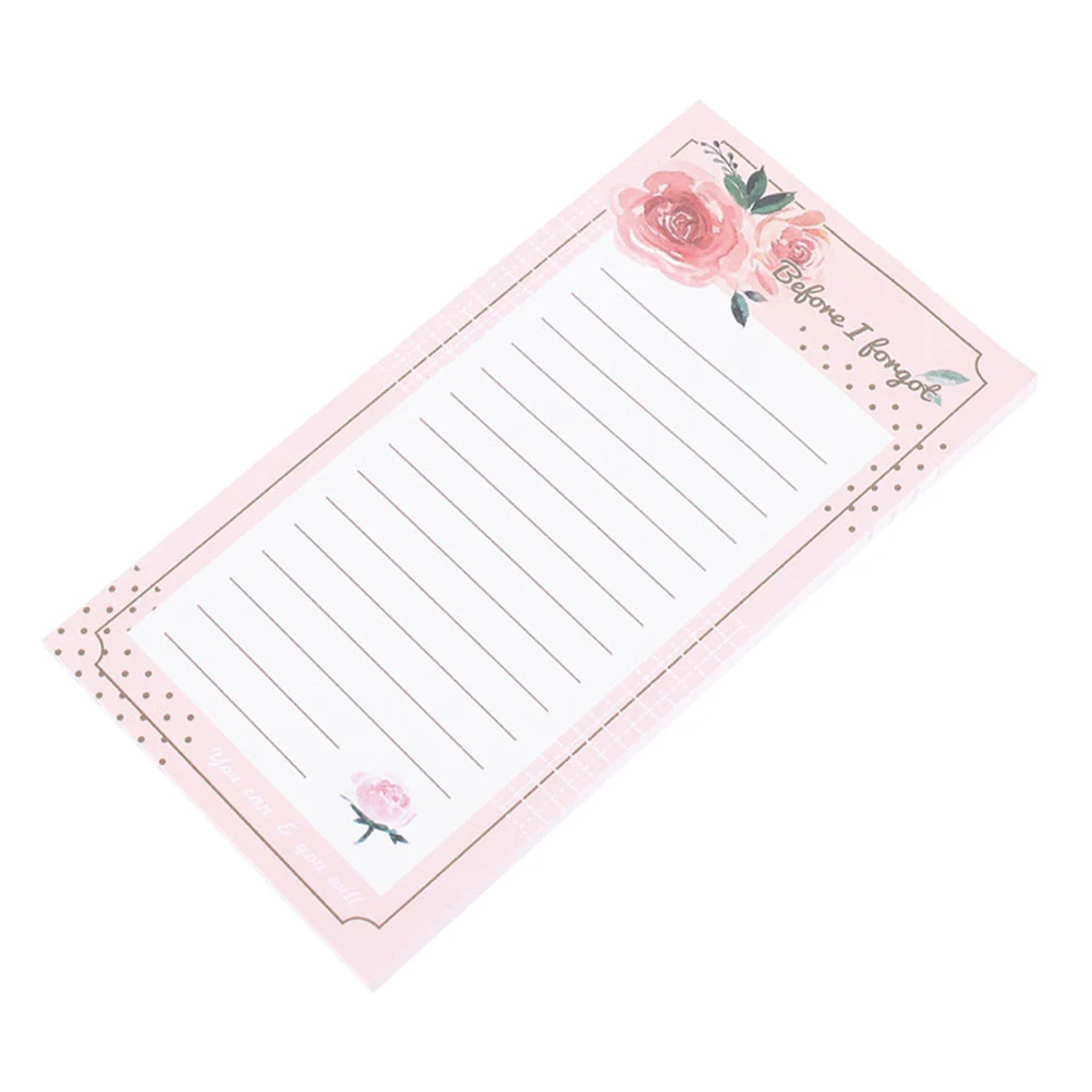 1 Book Shopping List Magnetic Notepad for Fridge Full Magnet Back Notepad Decorative Memo Pad