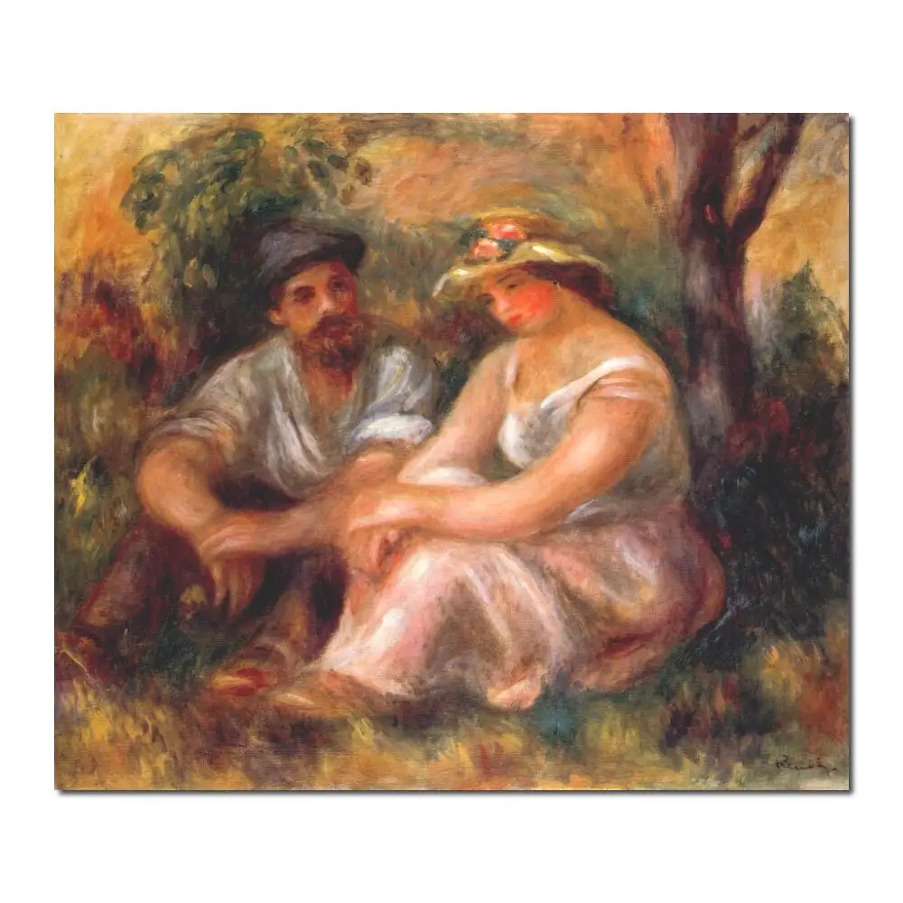 

sell paintings online Pierre Auguste Renoir reproduction of Seated couple High quality Hand-painted