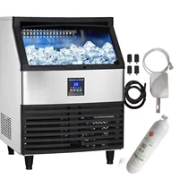 Machine à glaçons commerciale 120 kg/24h avec épaisseur de glace réglable, idéale pour les salons de thé, les cafés ou l'usage domestique 2