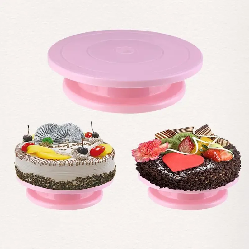 Cake Turntable PP Plastic Baking Turntable Rotating Cake Decorating Table Decorating Tool Tray Mold Baking Supplies Cake Tools Rotating Bearing Turntable