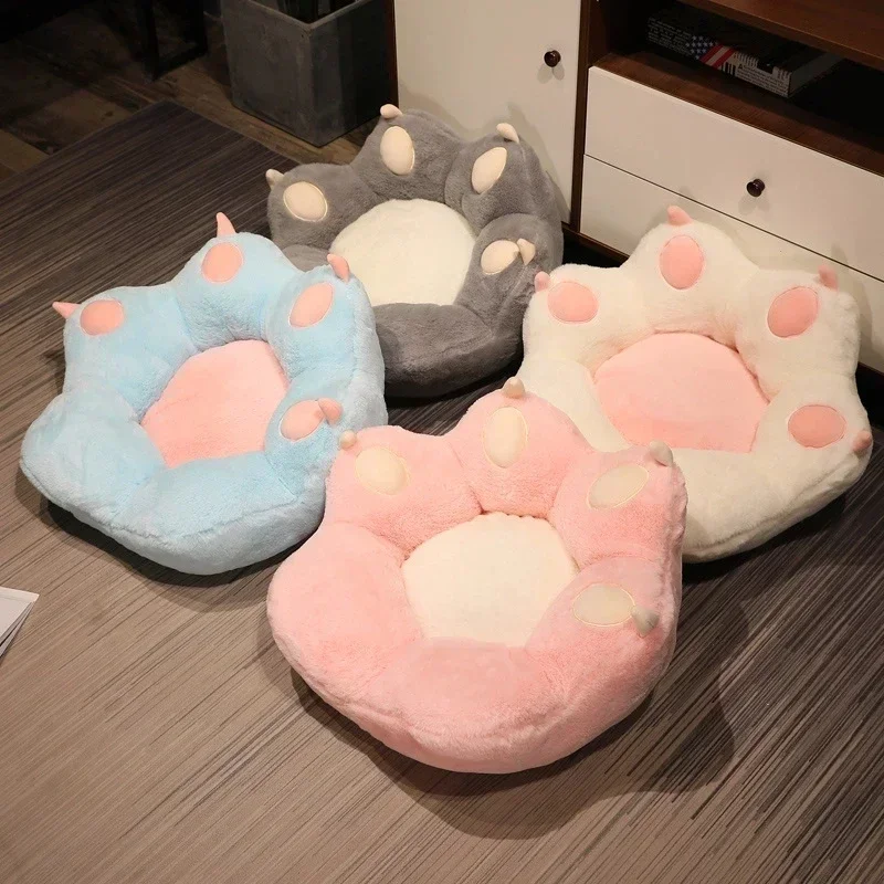 Nice Cat Paw Pillow Soft Animal Seat Cushion Chair Pillow Stuffed Plush Sofa Indoor Floor Home Chair Decor Winter Gift for Girls 3