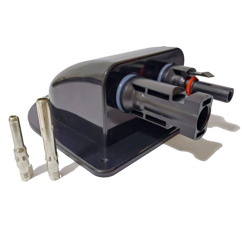 SPORTARC Solar Kabel Entry Gland Waterdichte ABS Dubbele Kabel Klier Doos Dak Kabel Entry Klier Zonnepaneel Connector Aansluitdoos Voor Camper Fotovoltaïsche RV-WIT