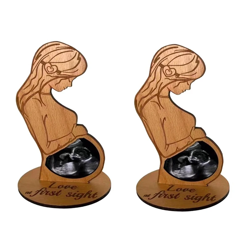 

2Piece Pregnant Woman Sonogram Picture Frame First Time Mom's Gift Ultrasound Frame Mom To Be Gifts For 1St Time Mom Decorations