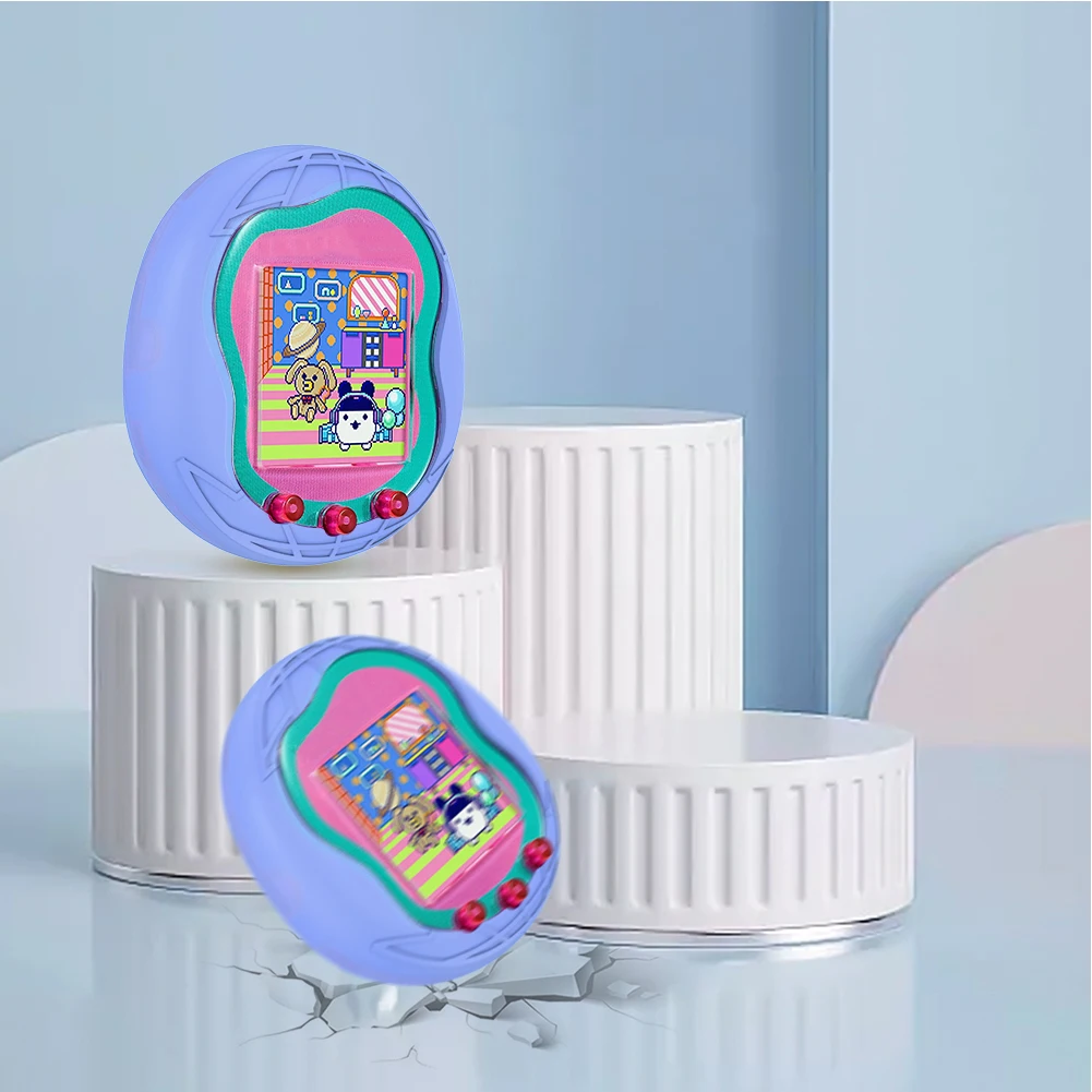 Housse De Protection En Silicone Pour Tamagotchi Paradise - Coque Souple Anti-choc, Anti-rayures - Design œuf - Bleu