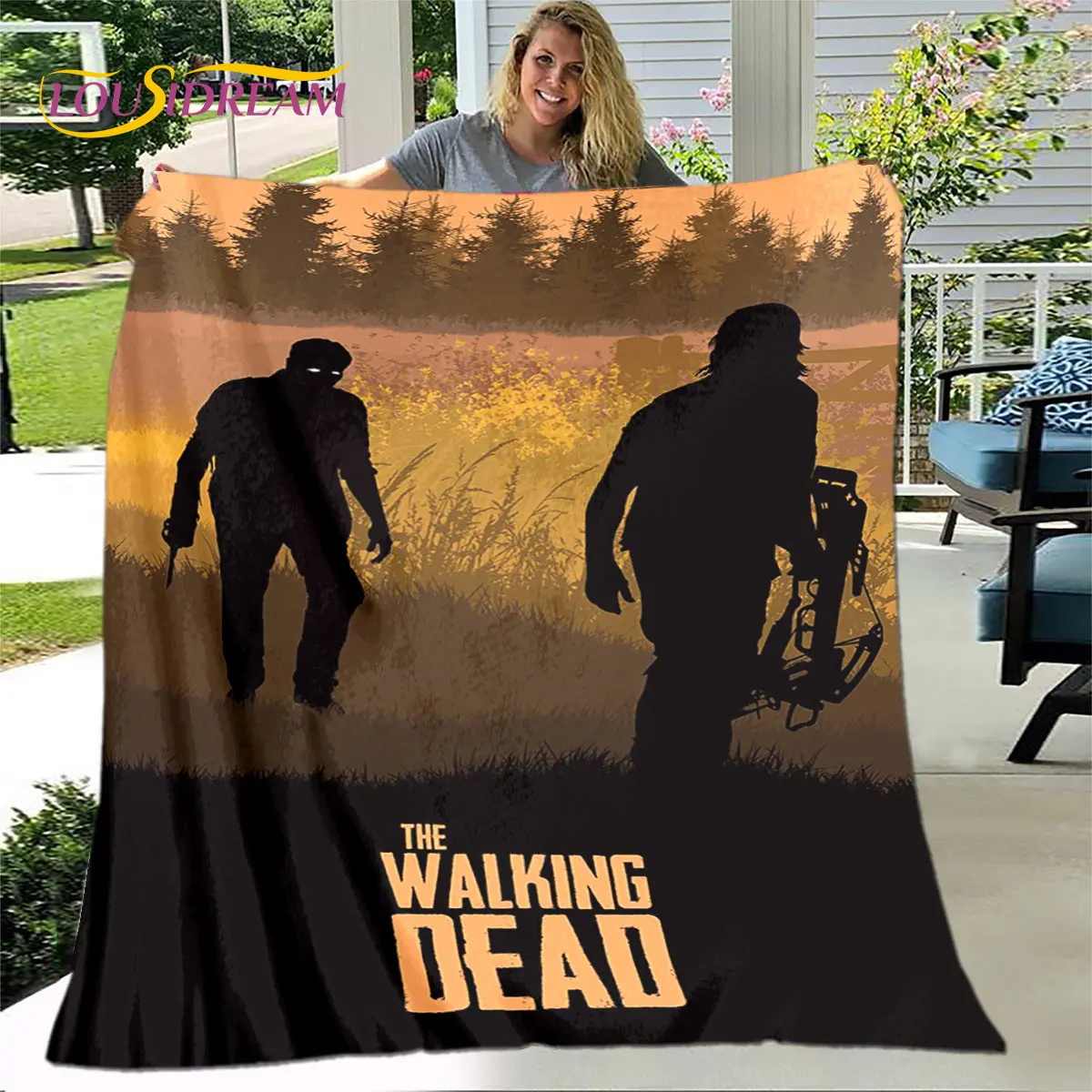 AB-The Walking Dead Coperta Di Flanella Soffici Coperte Reversibili Coperta In Micro Pile Ultra Morbida E Accogliente Per Letto Sys23268