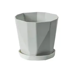 Durable Self - Watering Plant Pot with Handle and Liner - Ideal for Hydroponics and Garden Supplies (Grey)