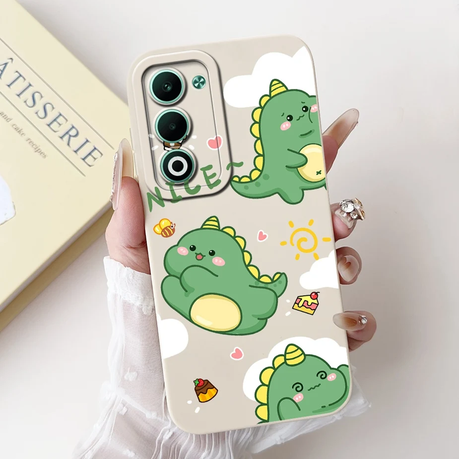 Cute Cat Dinosaur Cartoon Soft Silicone Matte Phone Case