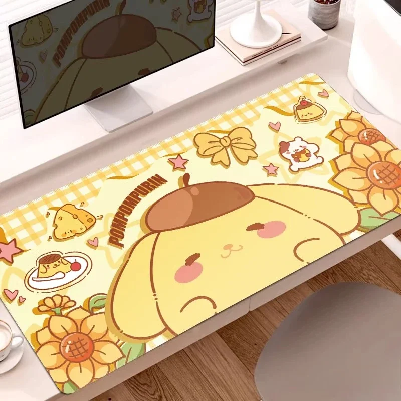 고품질 헬로키티 미끄럼 방지 마우스 패드 대형 귀여운 소녀용 사무실 책상 패드 e스포츠 키보드 패드 산리오 주변기기 선물