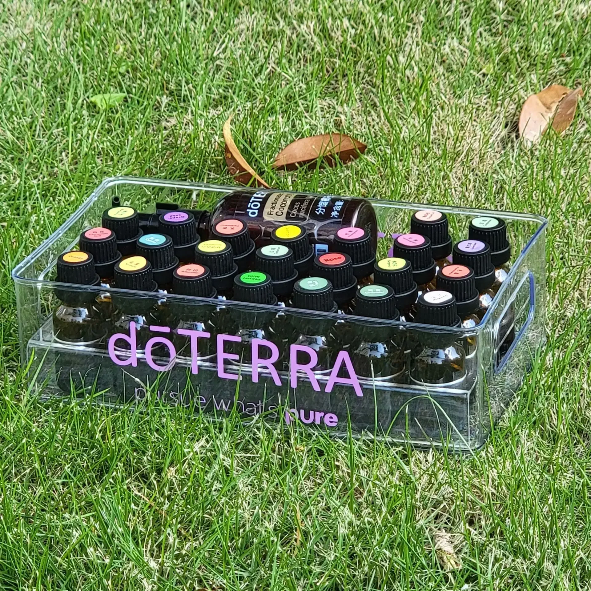 y*a様 doTERRA エッセンシャルオイル収納ボックス　オイル　2ml瓶　シ Amazon｜エッセンシャル オイル ホルダー、25グリッド