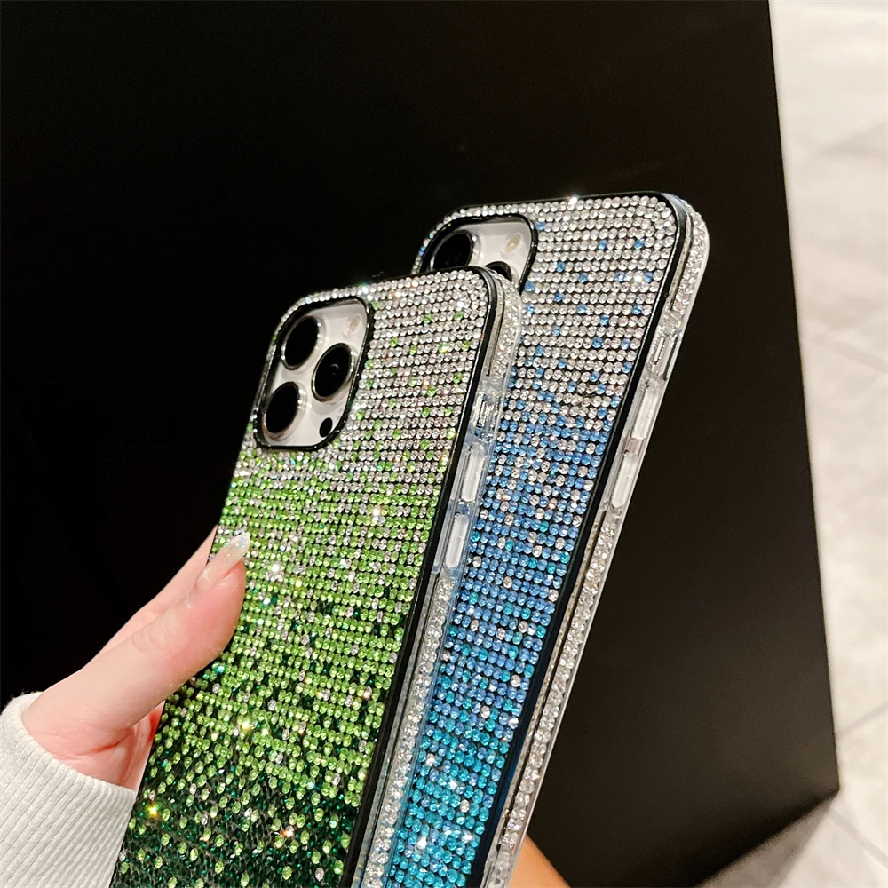 Luxury Colorful Diamond Glitter Rhinestone Shockproof Phone Case