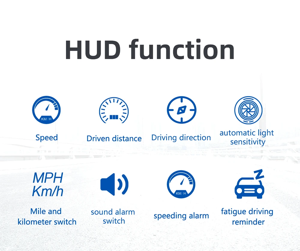 G1 GPS Car HUD On-board Computer Head Up Display Digital Speedometer Gauge Compa