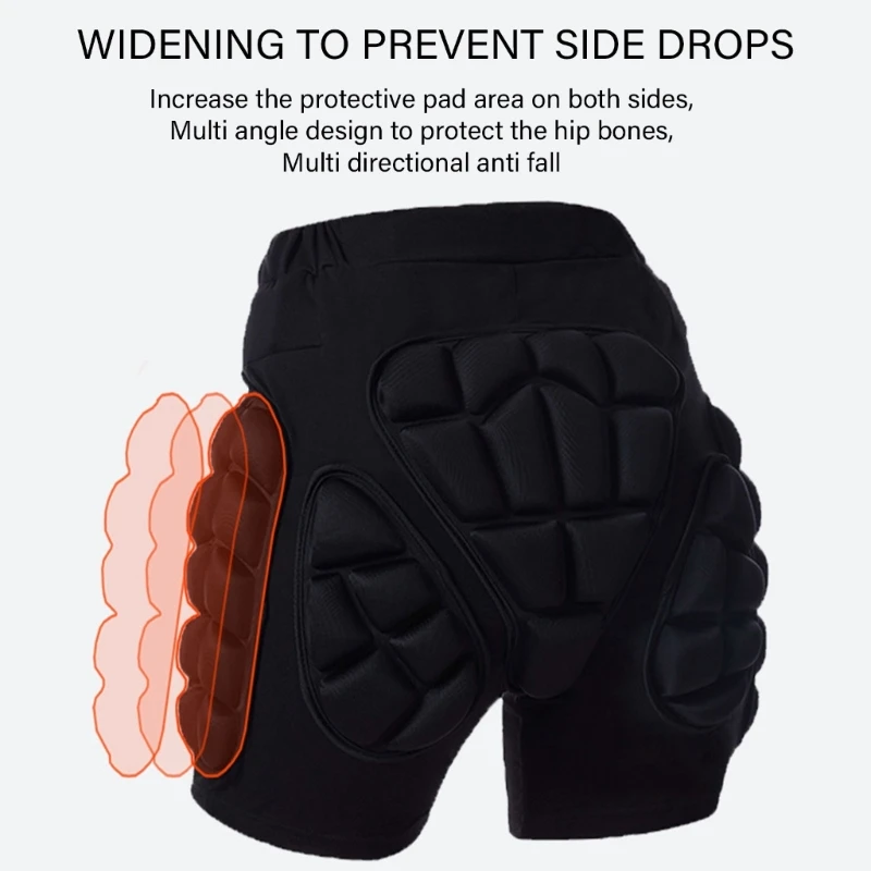 3D Padded Protective Shorts Hip Butt EVA Pad Shorts Protective Gear Guard for Ski Skiing Skating Snowboard Cycling