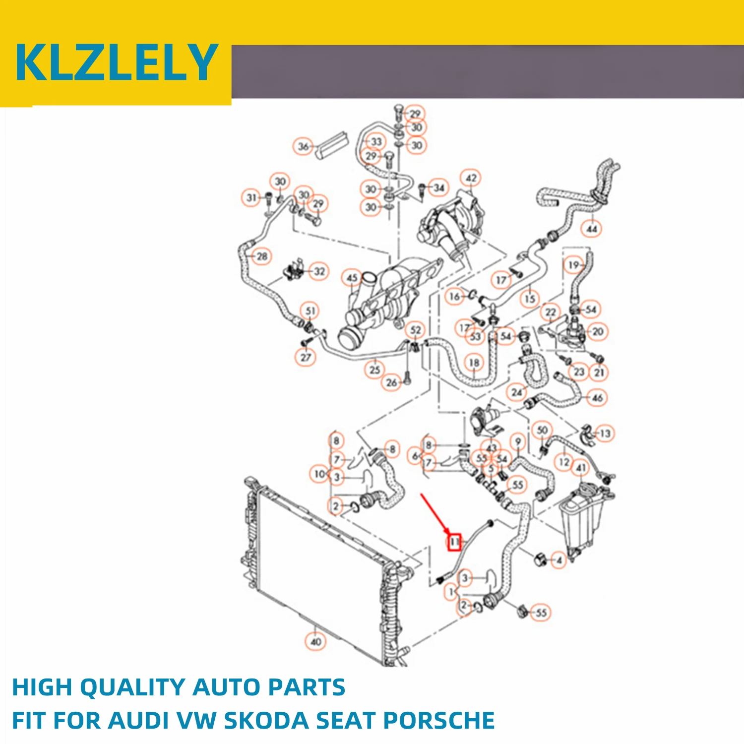 Serbatoio Liquido Refrigerante Per Audi A4 A5 2007-2017 - Ricambio 8K0121403G Per Modelli B8 E 8K2 - Foto 2