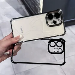 Luxury Silicone Transparent Skin - Friendly TPU Case Cover - Premium Bumper for OPPO Reno15 (Black)