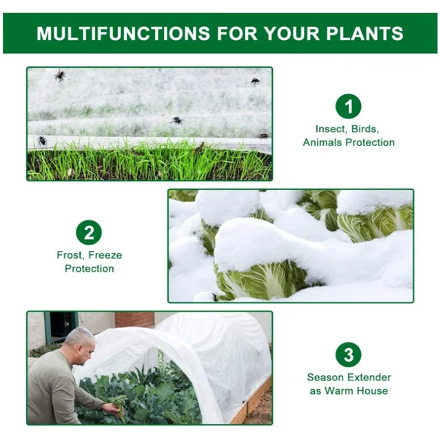 25/30 Gsm Téli Növényvédő Takaró Fagyasztófagyasztás Elleni Cserepes Ruhák Kerti Palánták Fedele Nem Szőtt Szövet Védi A Gyümölcsfát - Image 4