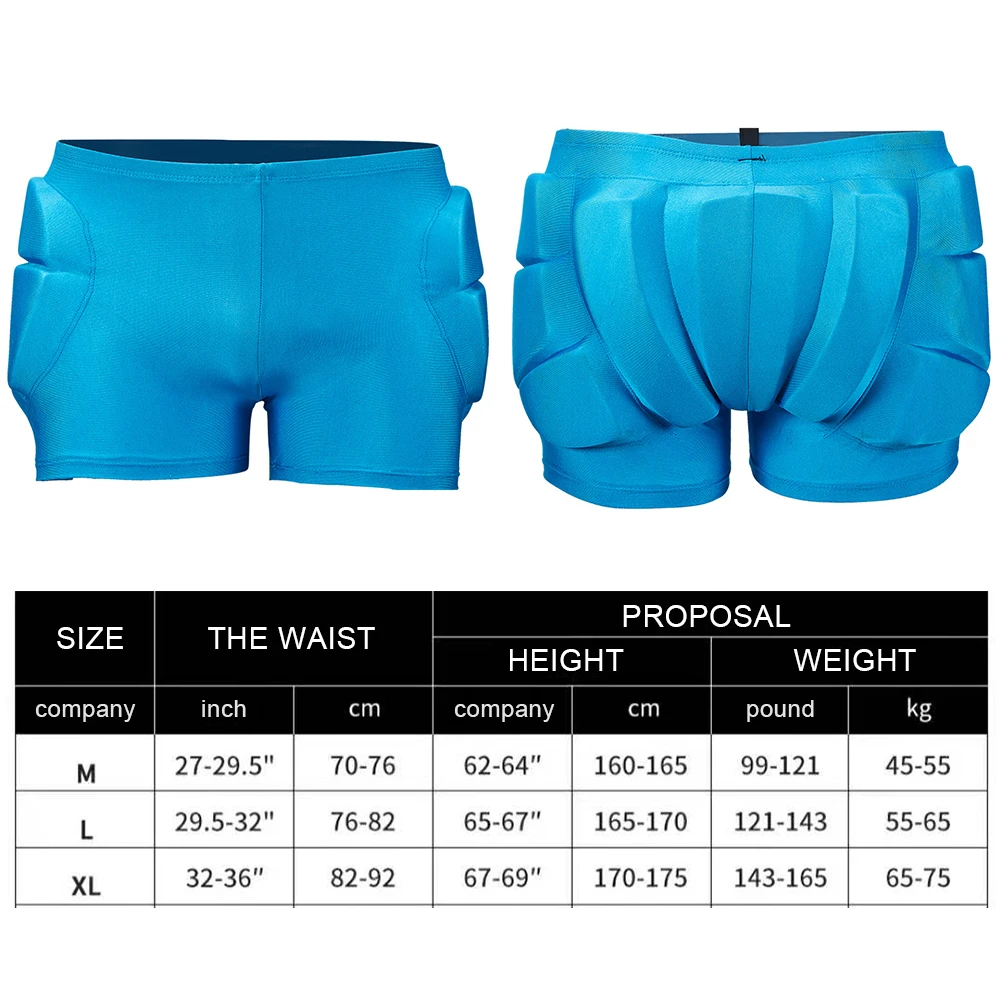 Unisex Outdoor Sports Padded Shorts Hip Protection for Butt Tailbone Snowboarding Skating Skiing protective shorts hip protective pads