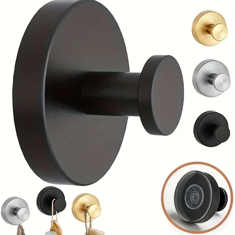 Suction Cup Hooks Shower Bathroom Hanging Towels Robe Loofah Hook Mounting On Glass Shower Doors Tile Mirrors 1/2pcs