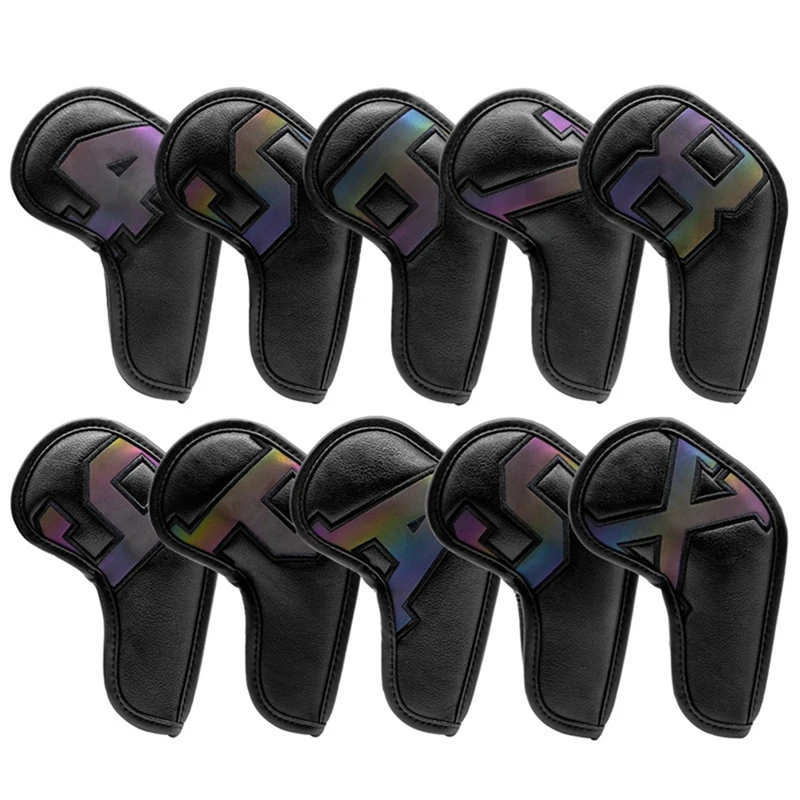 

10PCS Golf Iron Club Head Covers Golf Club Covers Protective Covers Golf Supplies Gift Club Head Covers