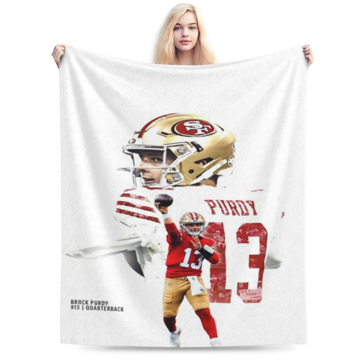 Brock Purdy Una Coperta In Micro Pile Ultra-Morbida