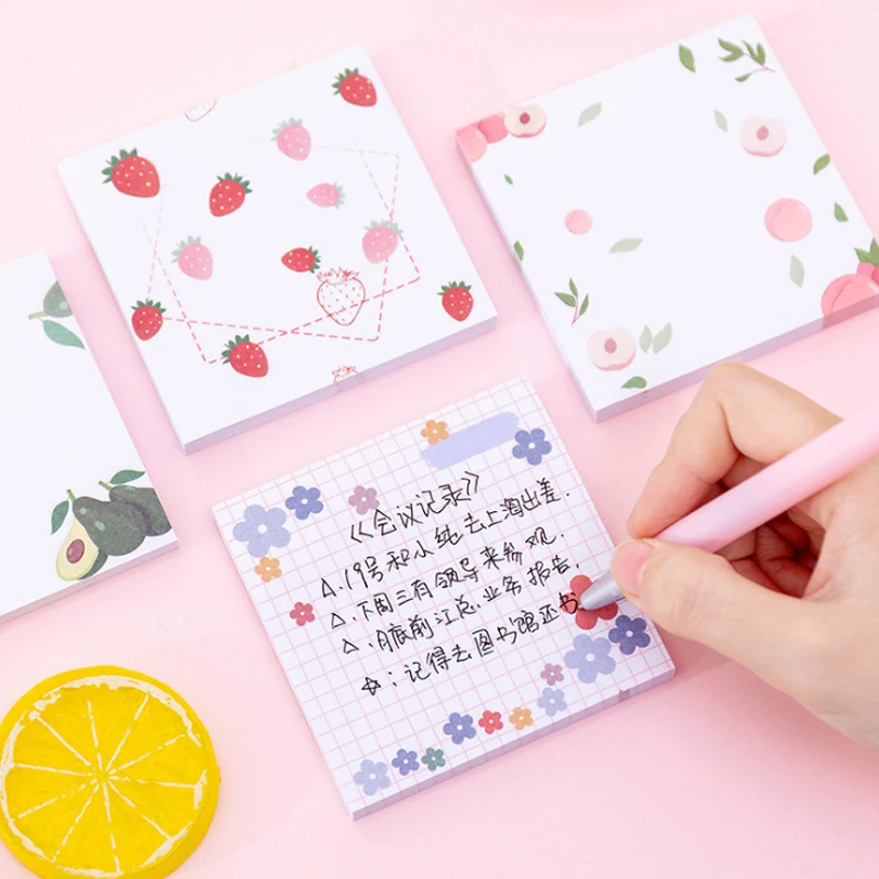 

1pack /lot Beautiful Florist Notepad Sticky Note N Times Memo Pad Paper Sticky Notes Notepad Stationery School Supplies