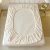 1PC Fluffy Rabbit Plush Elastic Fitted Sheet Mattress Protector Cover Warm Winter Coral Fleece Luxury Double Bed Bedsheet 시트 3