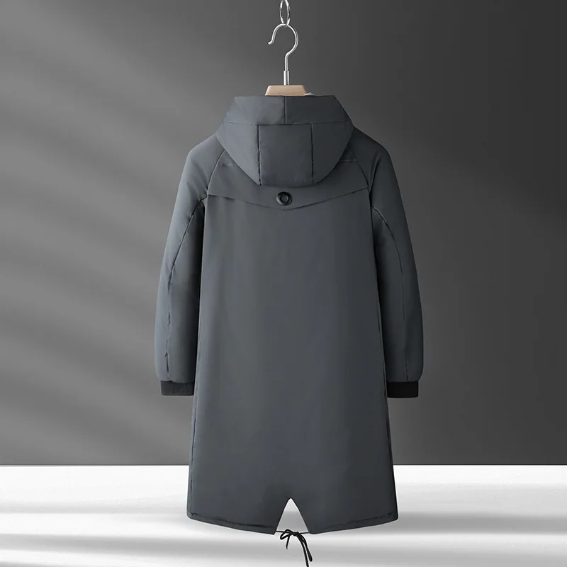 2022 Winter New Hooded Down Jacket Men's Thickened Warm Tuxedo Cold-proof Jacket White Duck Down Winter Clothing Men's Down Coat