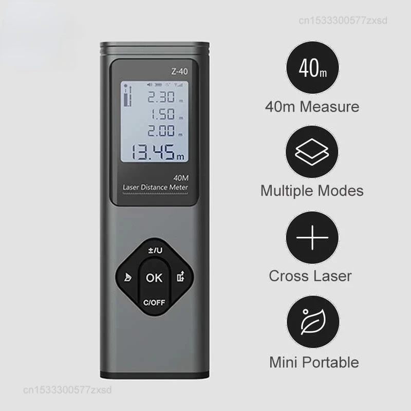 Laser Rangefinder Cross Line Casting LR1 Digital Inclinometer Angle Measure Laser Level Ruler Measure Tool 2 in 1 for Xiaomi,laser rangefinder,laser tape measure,laser protractor,land measuring instrument,electronic component measurement tool,laser leveling instrument