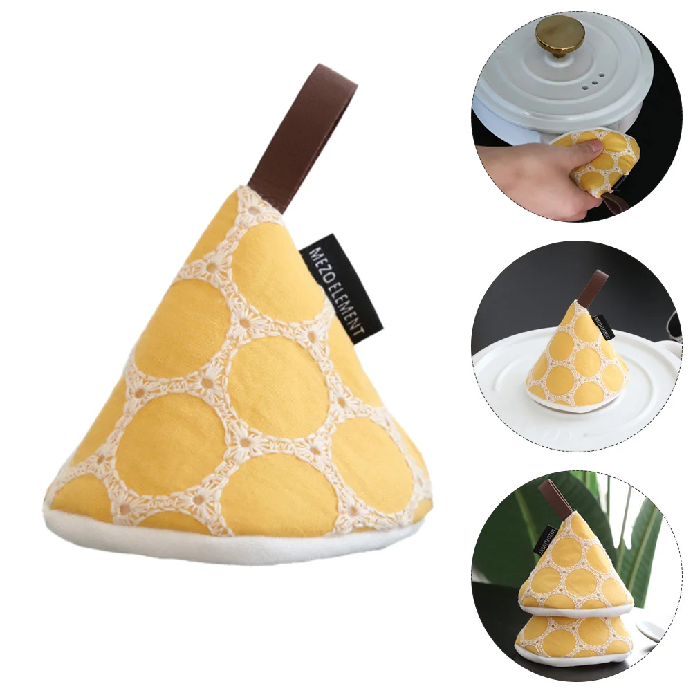 

Heat Resistant Oven Mitts Anti-scalding Pot Handle Cap Cookware Triangle Potholder