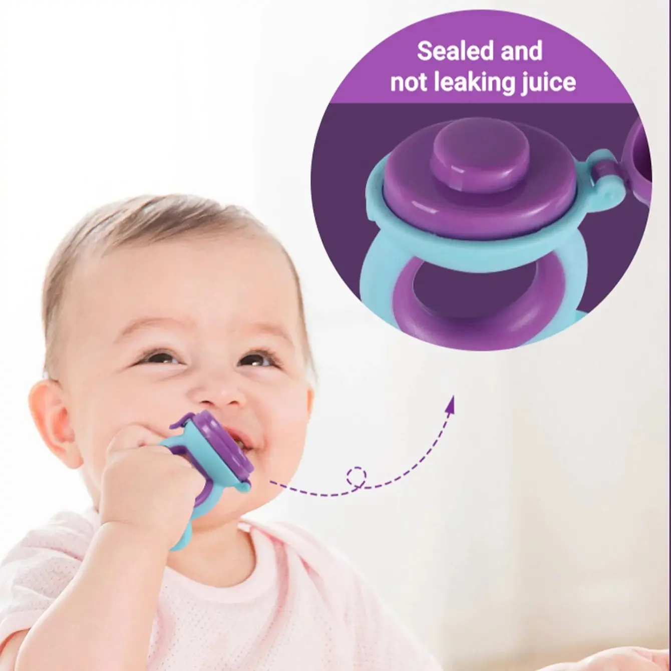 Baby Pacifier Fruit Feeder Baby Silicone Mesh Bag Pacifier Food-grade Fruit and Vegetable Feeder Nursing Toddler Teething Toy 6