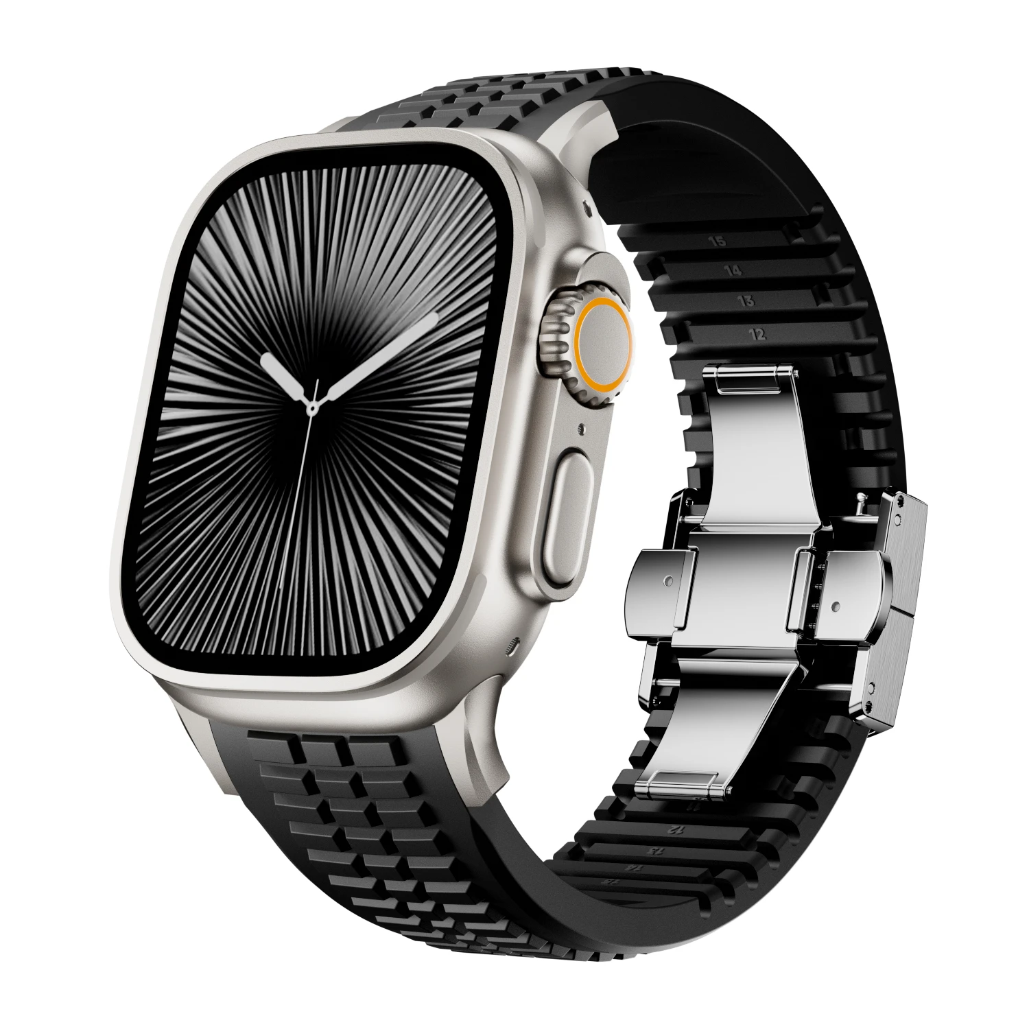 Luxury Metal and Silicone Sports Band