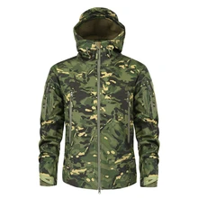 

Shark Skin Soft Multicam Camouflage Windbreakers Shell Military Tactical Jacket Men Waterproof Army Fleece Clothing 4XL