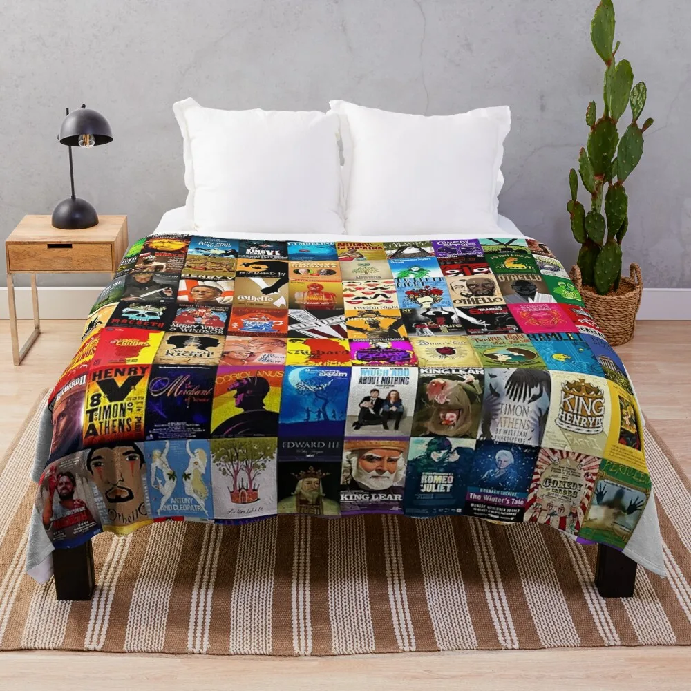 

Shakespeare's Plays Throw Blanket Fluffy Softs wednesday fluffy Blankets